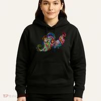 Rooster Trippy Cockerel Cock Hoodie thumb 5