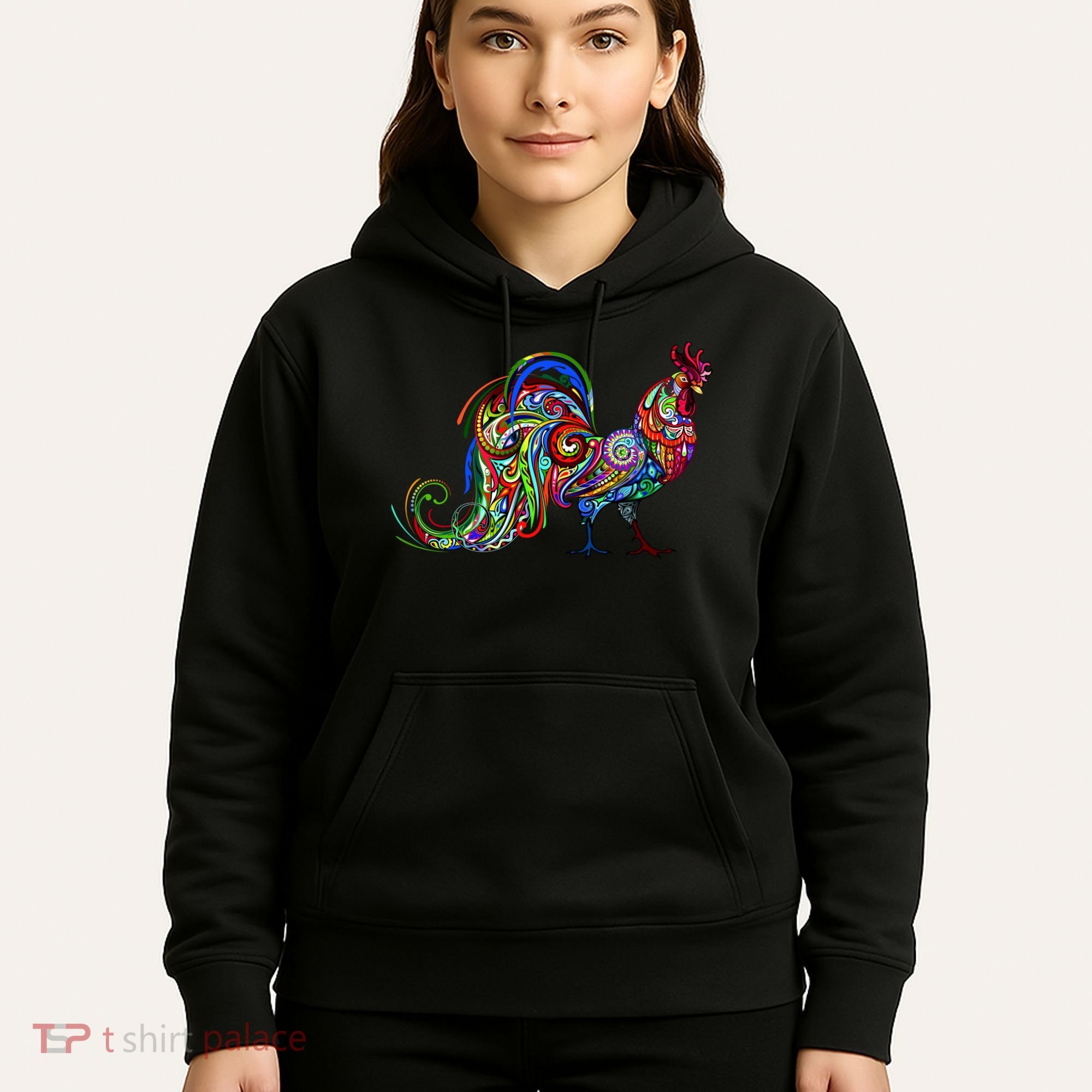 Rooster Trippy Cockerel Cock Hoodie