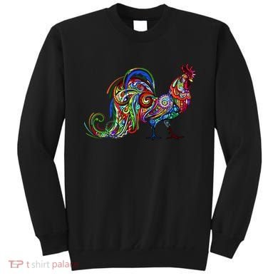 Rooster Trippy Cockerel Cock Sweatshirt