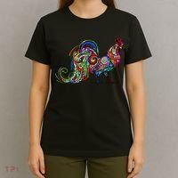 Rooster Trippy Cockerel Cock T-Shirt thumb 4