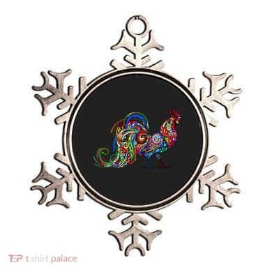 Rooster Trippy Cockerel Cock Ornament