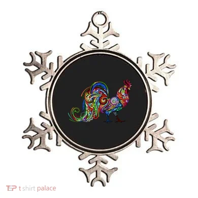 Rooster Trippy Cockerel Cock Ornament