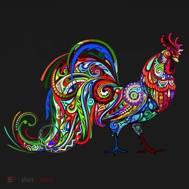 Rooster Trippy Cockerel Cock Tall Sweatshirt