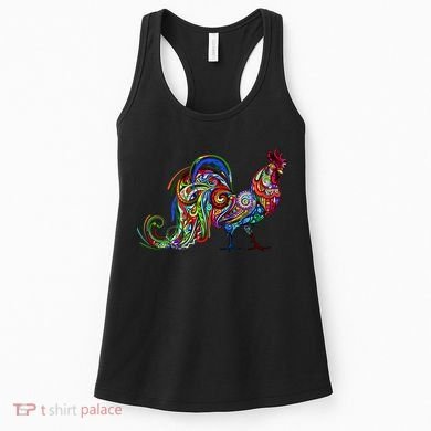 Rooster Trippy Cockerel Cock Women's Tank Top