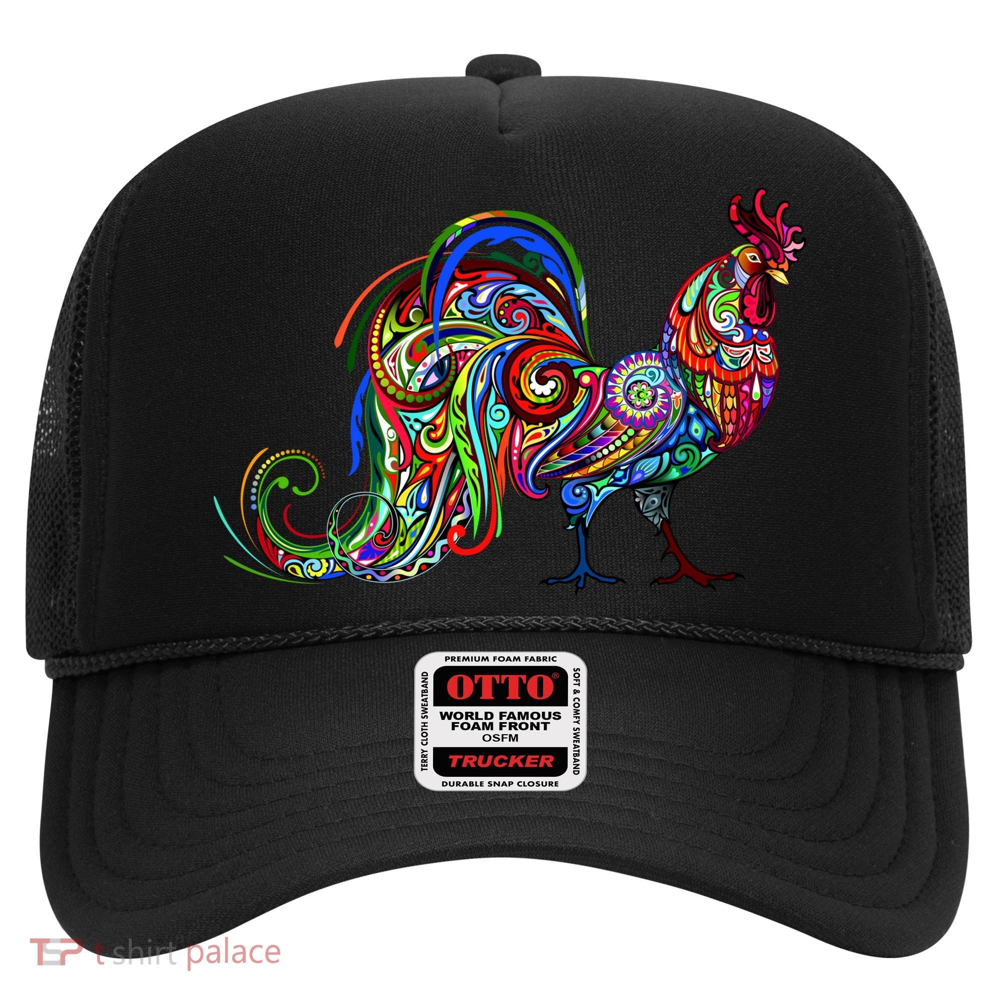 Rooster Trippy Cockerel Cock Hat