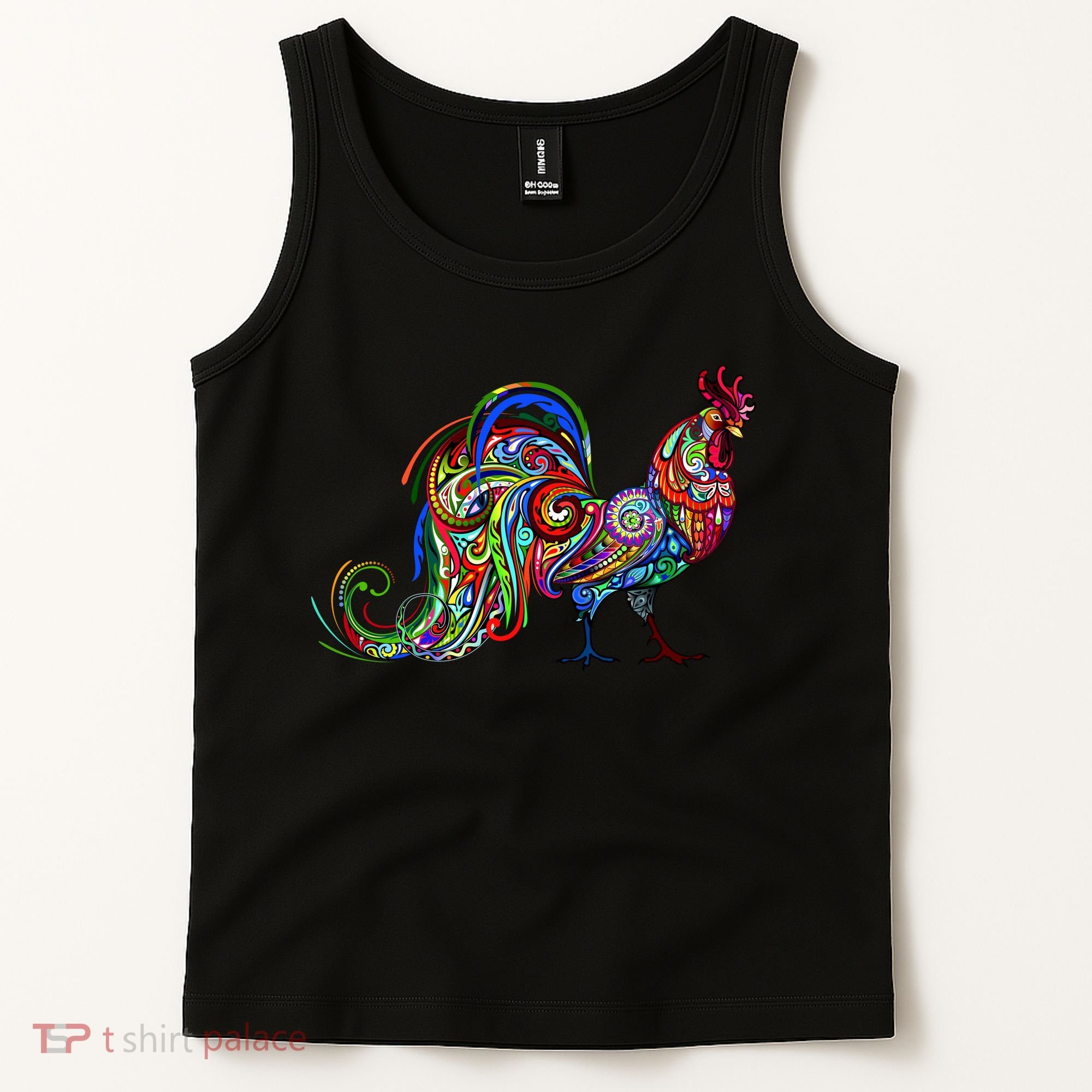 Rooster Trippy Cockerel Cock Tank Top