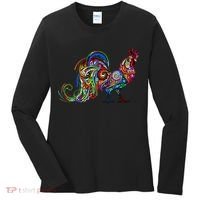 Rooster Trippy Cockerel Cock Women's Long Sleeve Shirt thumb 0