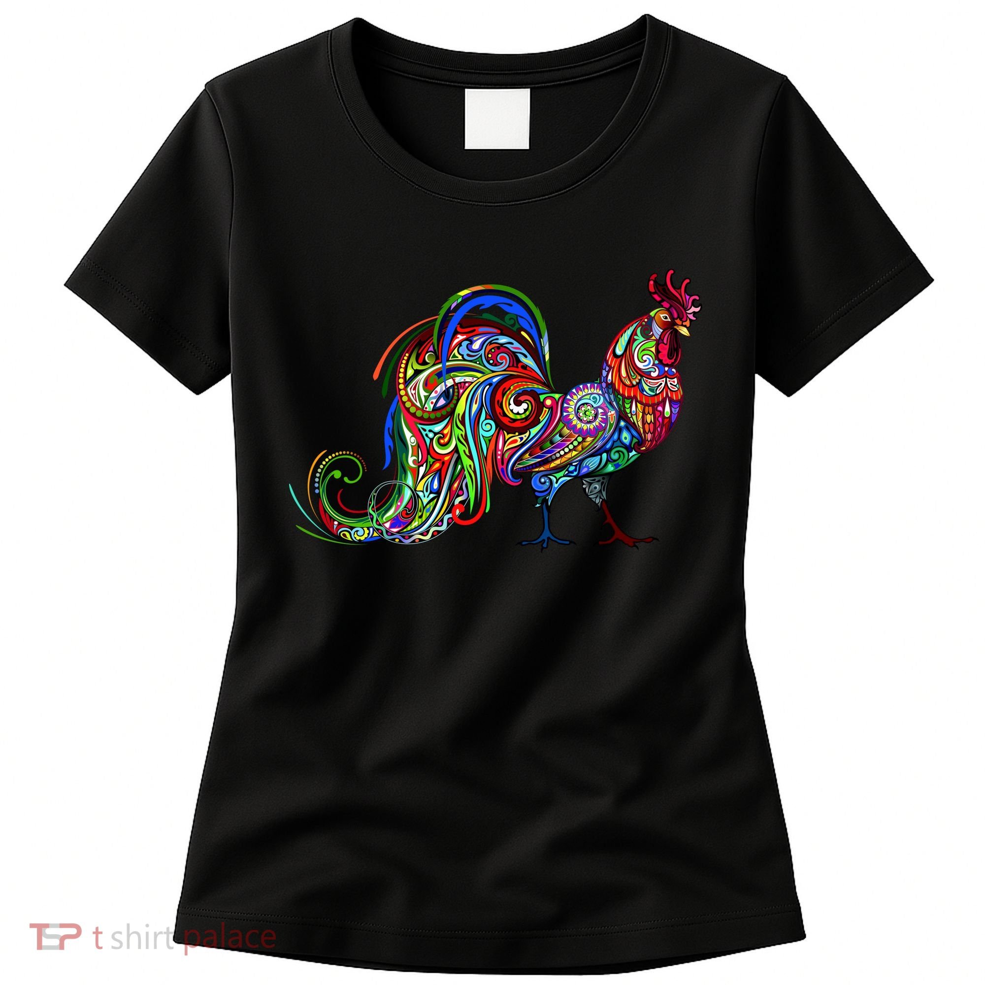 Rooster Trippy Cockerel Cock Women's T-Shirt
