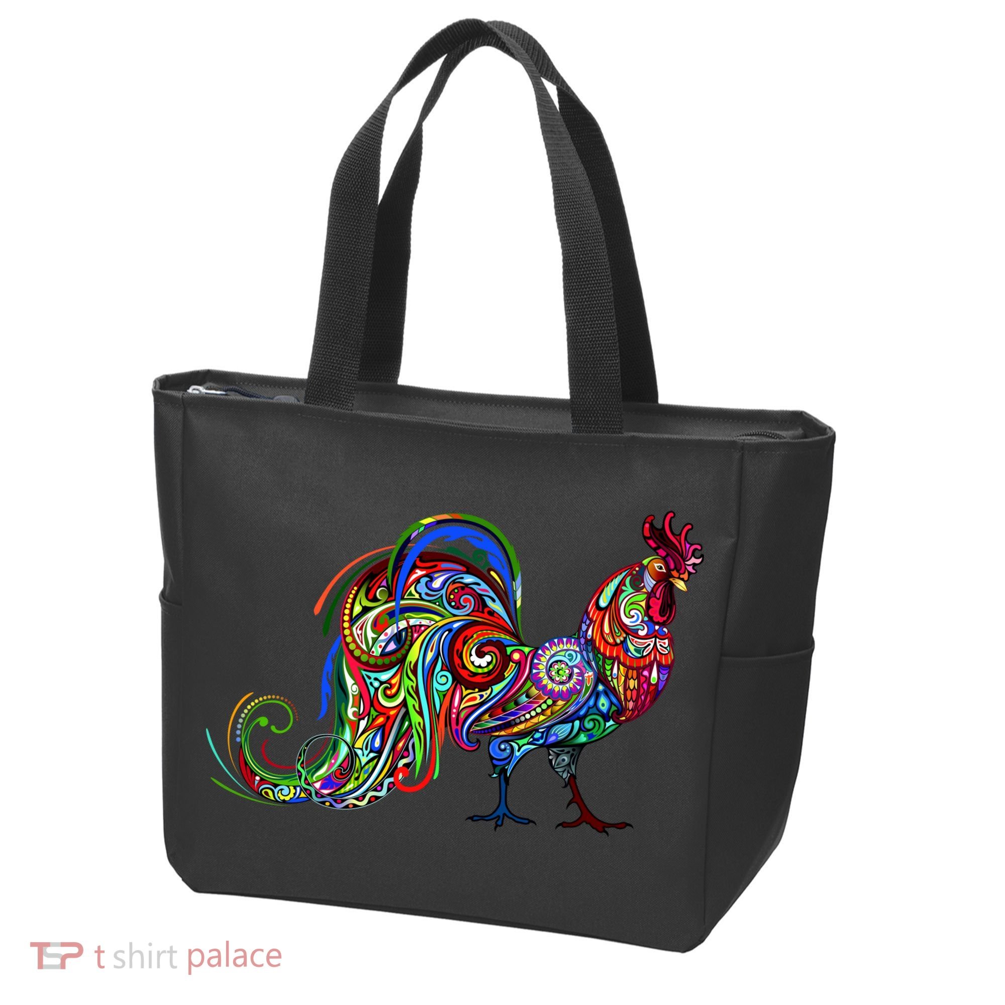 Rooster Trippy Cockerel Cock Tote Bag