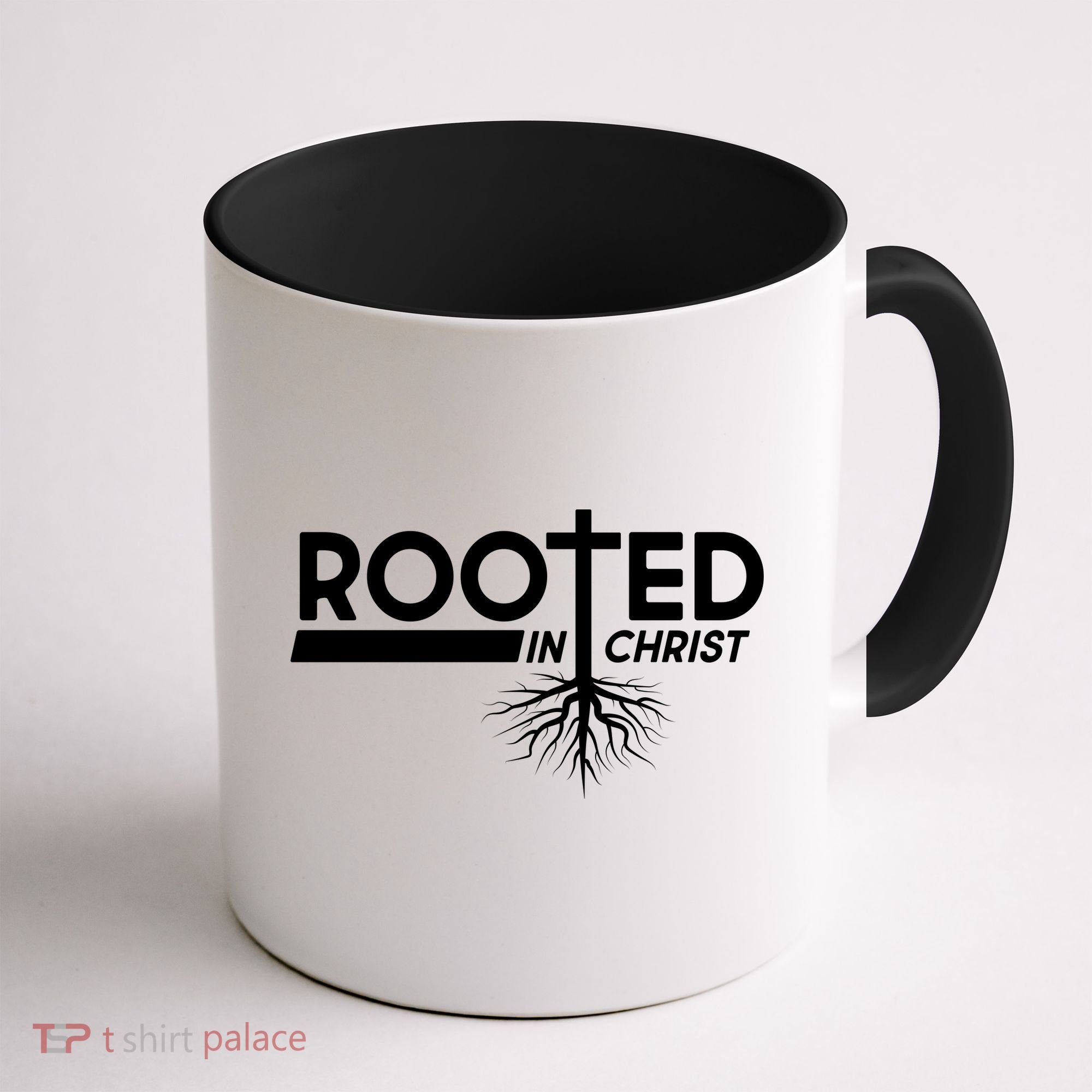 Rooted In Christ Tree Roots Coffee Mug