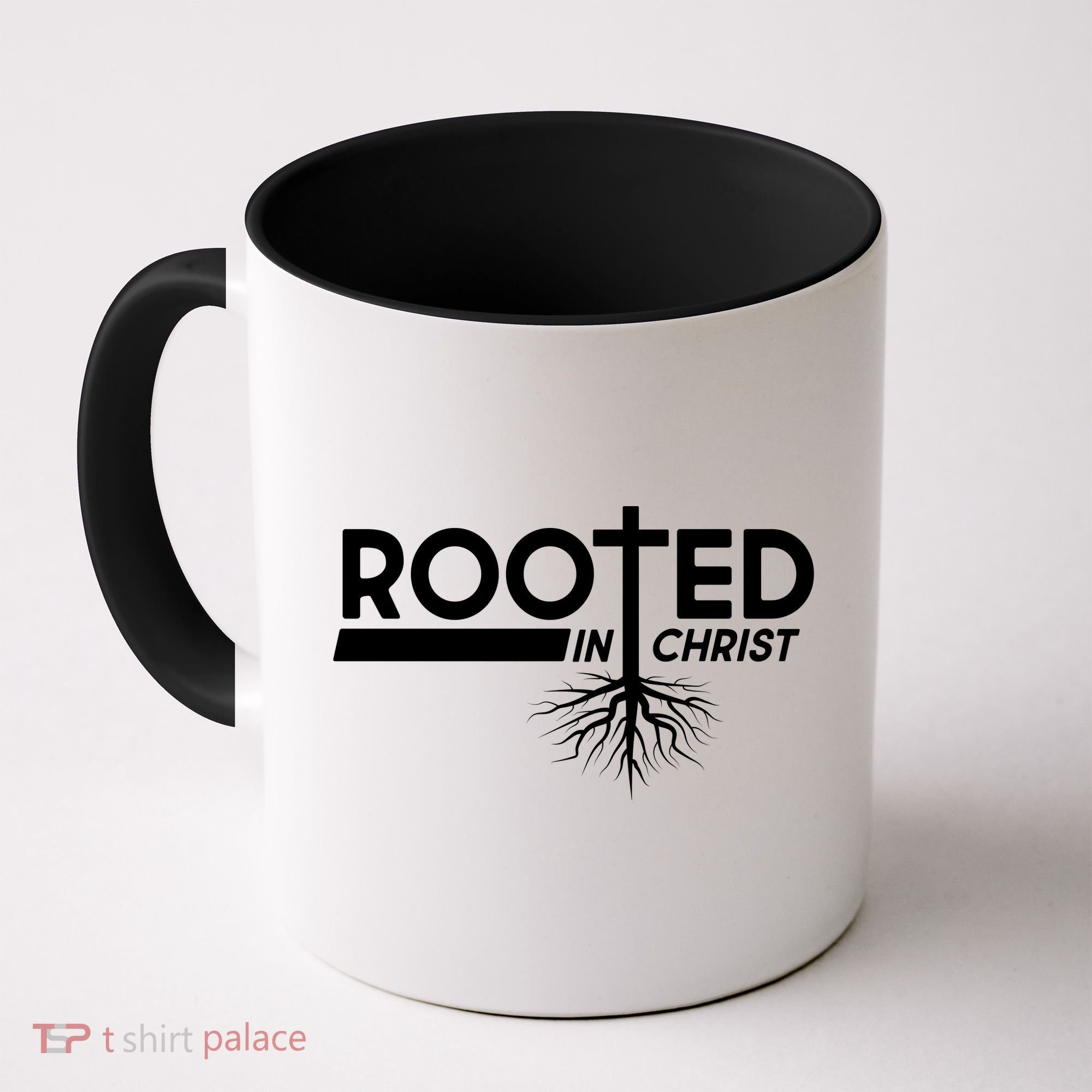 Rooted In Christ Tree Roots Coffee Mug