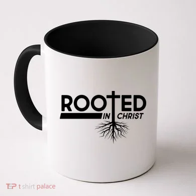 Rooted In Christ Tree Roots Coffee Mug
