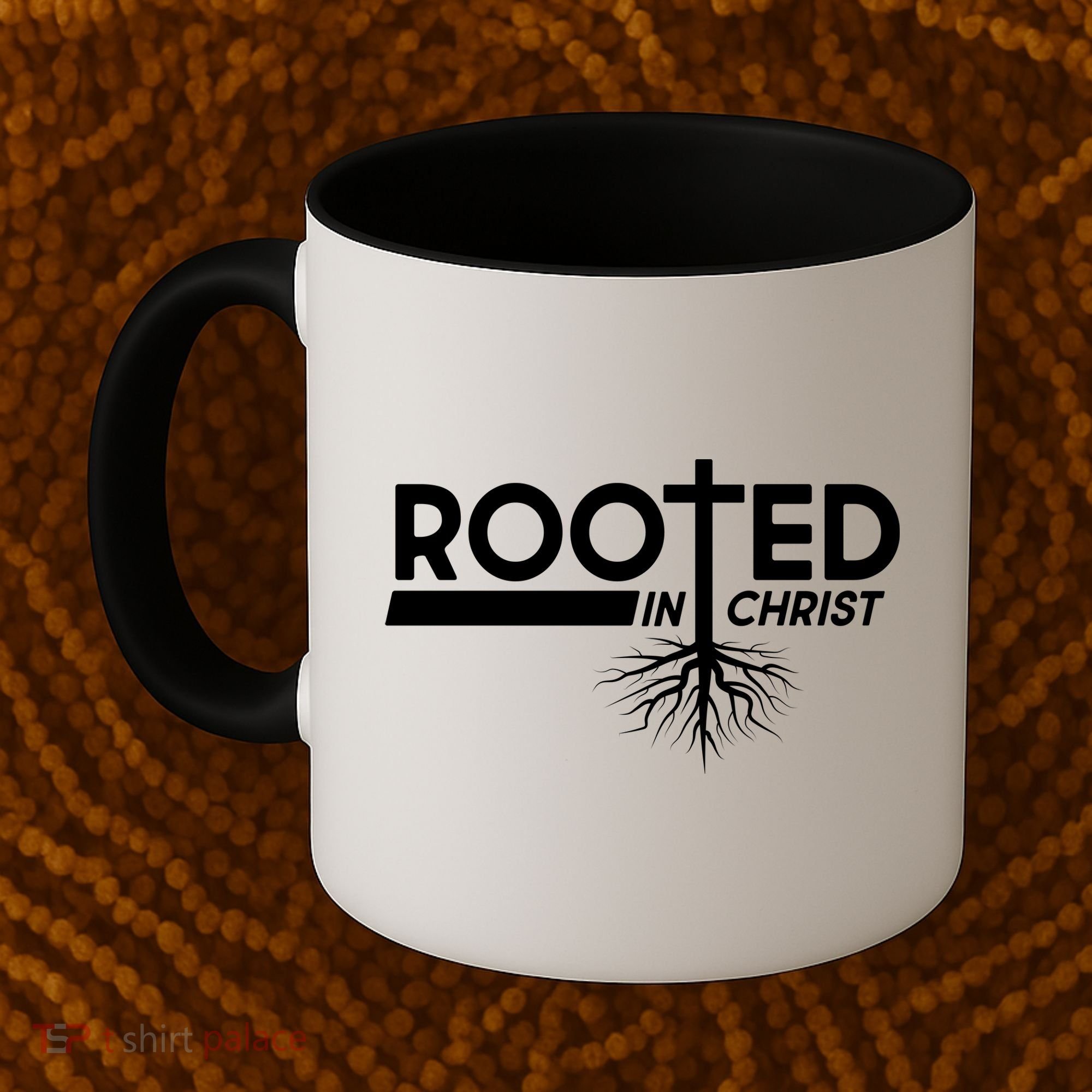 Rooted In Christ Tree Roots Coffee Mug