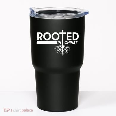 Rooted In Christ Tree Roots Tumbler