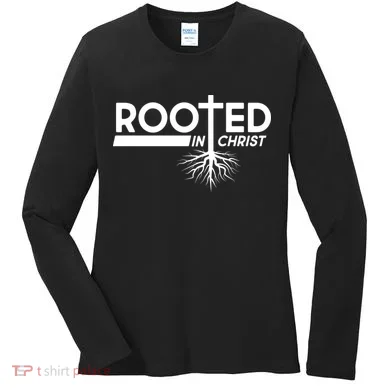 Rooted In Christ Tree Roots Women's Long Sleeve Shirt