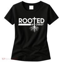 Rooted In Christ Tree Roots Women's T-Shirt thumb 0