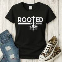 Rooted In Christ Tree Roots Women's T-Shirt thumb 3