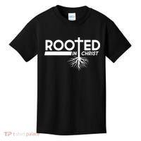 Rooted In Christ Tree Roots Kids T-Shirt thumb 0