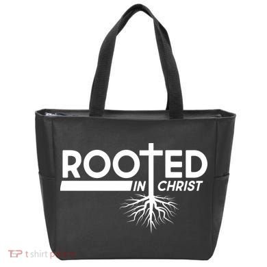 Rooted In Christ Tree Roots Tote Bag