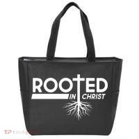 Rooted In Christ Tree Roots Tote Bag thumb 0
