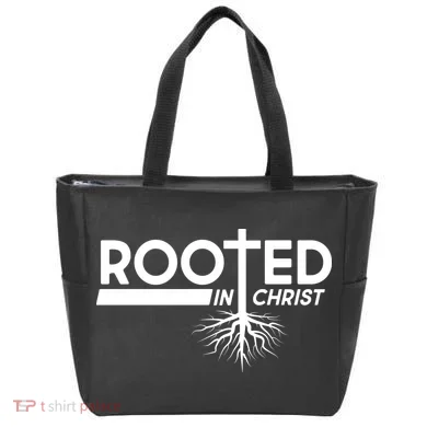 Rooted In Christ Tree Roots Tote Bag