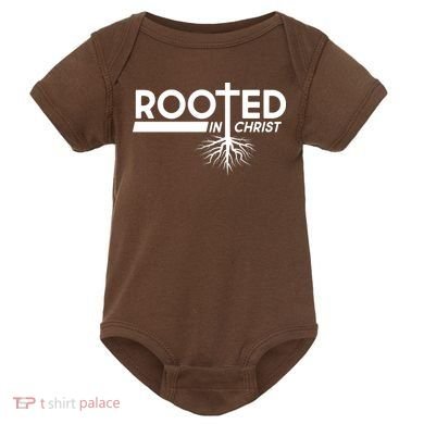Rooted In Christ Tree Roots Baby Bodysuit