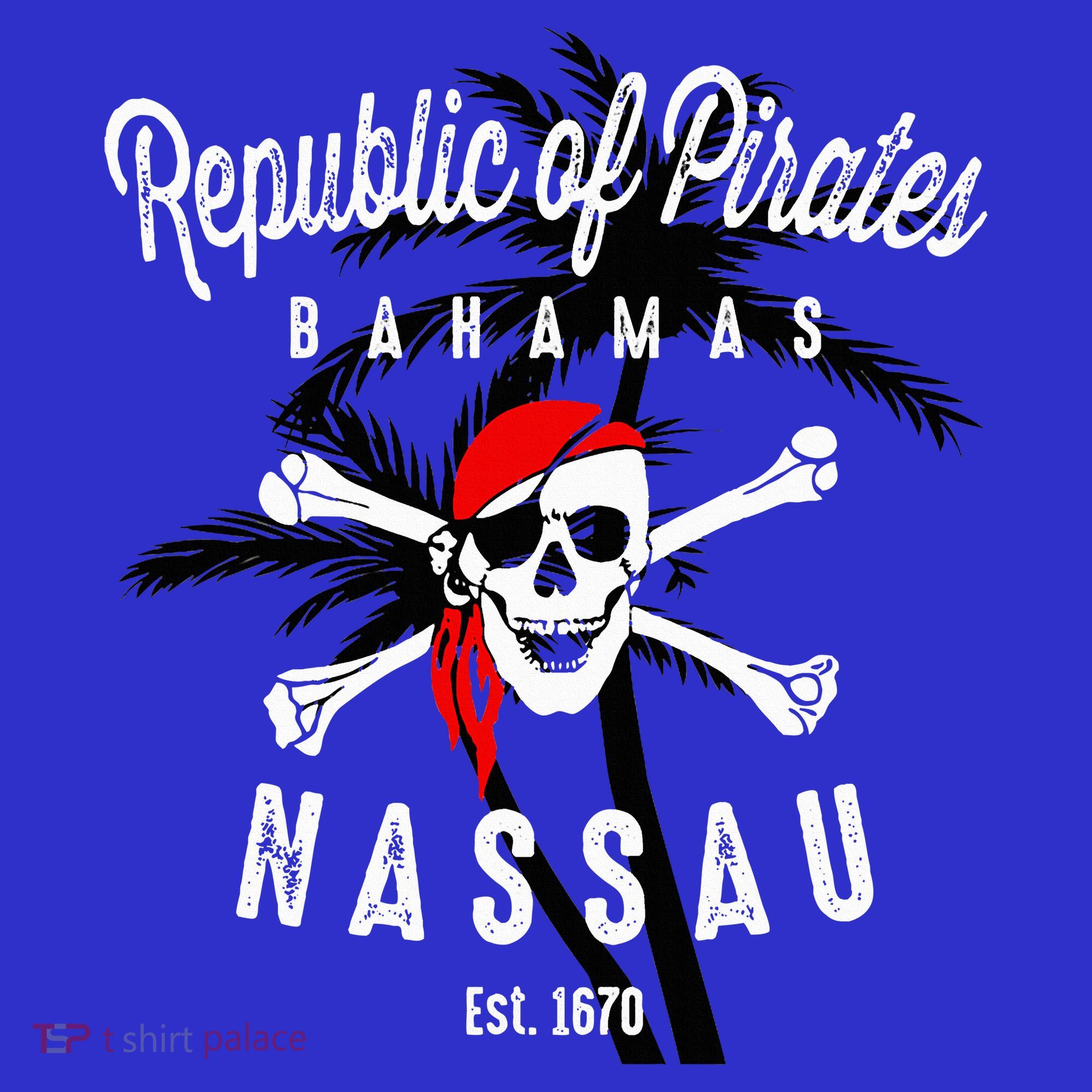 Republic Of Pirates Nassau Bahamas Vintage Summer T-Shirt