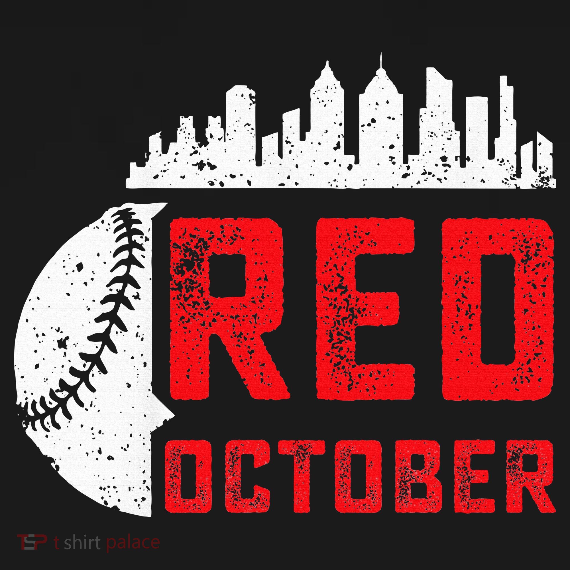 Red October Philly Philadelphia Baseball Retro Skyline Doggie Tank