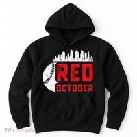 Red October Philly Philadelphia Baseball Retro Skyline Hoodie thumb 0