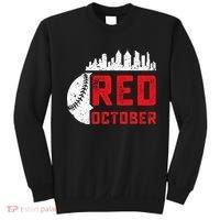 Red October Philly Philadelphia Baseball Retro Skyline Sweatshirt thumb 0