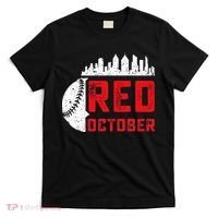 Red October Philly Philadelphia Baseball Retro Skyline T-Shirt thumb 0