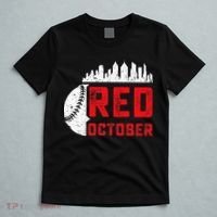 Red October Philly Philadelphia Baseball Retro Skyline T-Shirt thumb 5