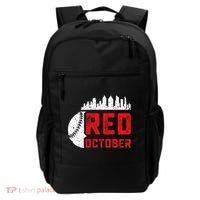 Red October Philly Philadelphia Baseball Retro Skyline Backpack thumb 0