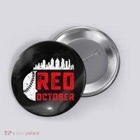 Red October Philly Philadelphia Baseball Retro Skyline Button thumb 0