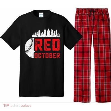 Red October Philly Philadelphia Baseball Retro Skyline Pajama Set