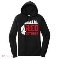 Red October Philly Philadelphia Baseball Retro Skyline Women's Hoodie thumb 0