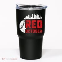 Red October Philly Philadelphia Baseball Retro Skyline Tumbler thumb 0