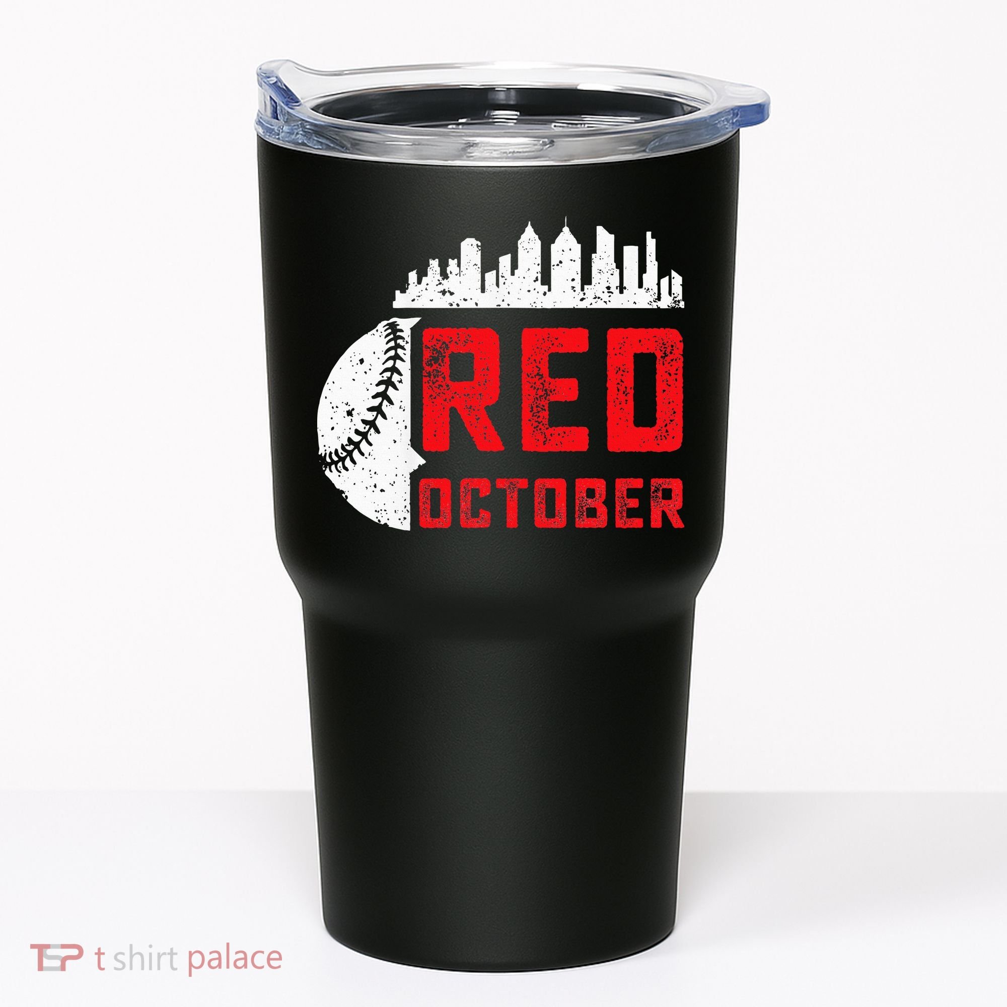 Red October Philly Philadelphia Baseball Retro Skyline Tumbler