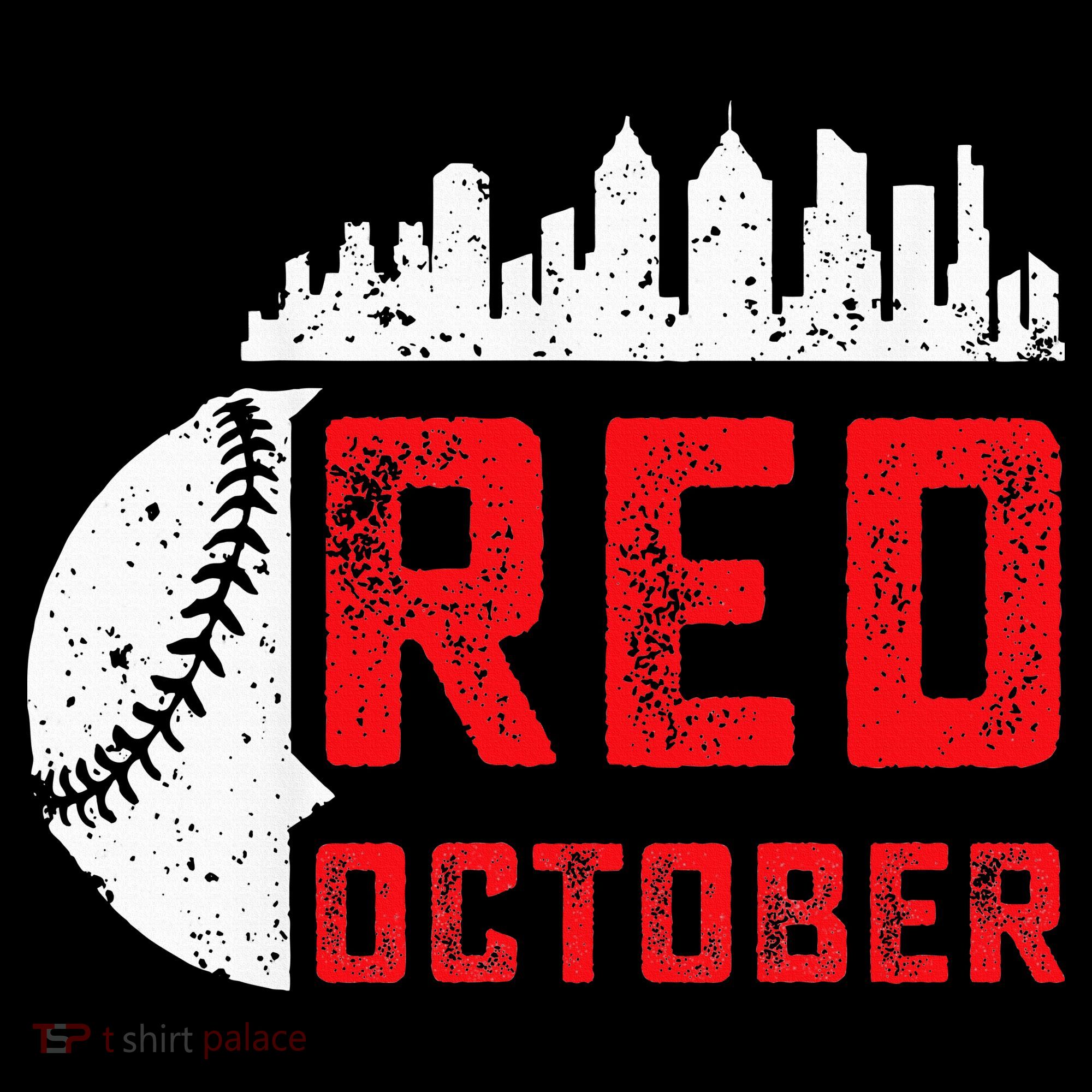 Red October Philly Philadelphia Baseball Retro Skyline Baby Bodysuit