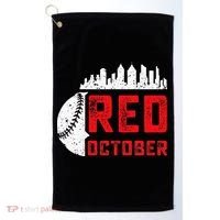 Red October Philly Philadelphia Baseball Retro Skyline Golf Towel thumb 0