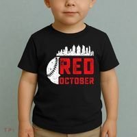 Red October Philly Philadelphia Baseball Retro Skyline Toddler T-Shirt thumb 2