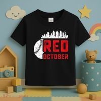 Red October Philly Philadelphia Baseball Retro Skyline Toddler T-Shirt thumb 3