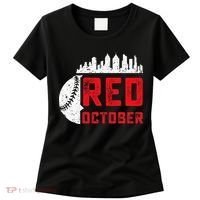 Red October Philly Philadelphia Baseball Retro Skyline Women's T-Shirt thumb 0