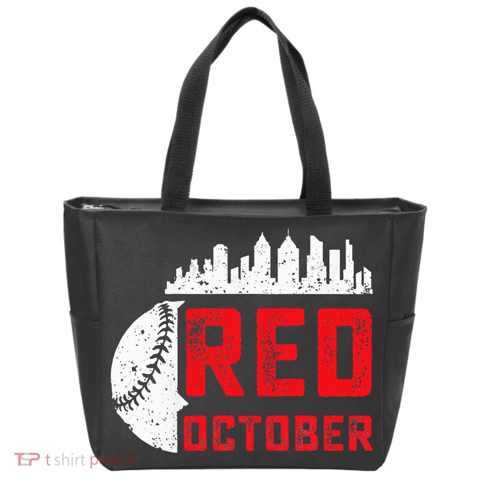 Red October Philly Philadelphia Baseball Retro Skyline Tote Bag