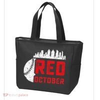 Red October Philly Philadelphia Baseball Retro Skyline Tote Bag thumb 3