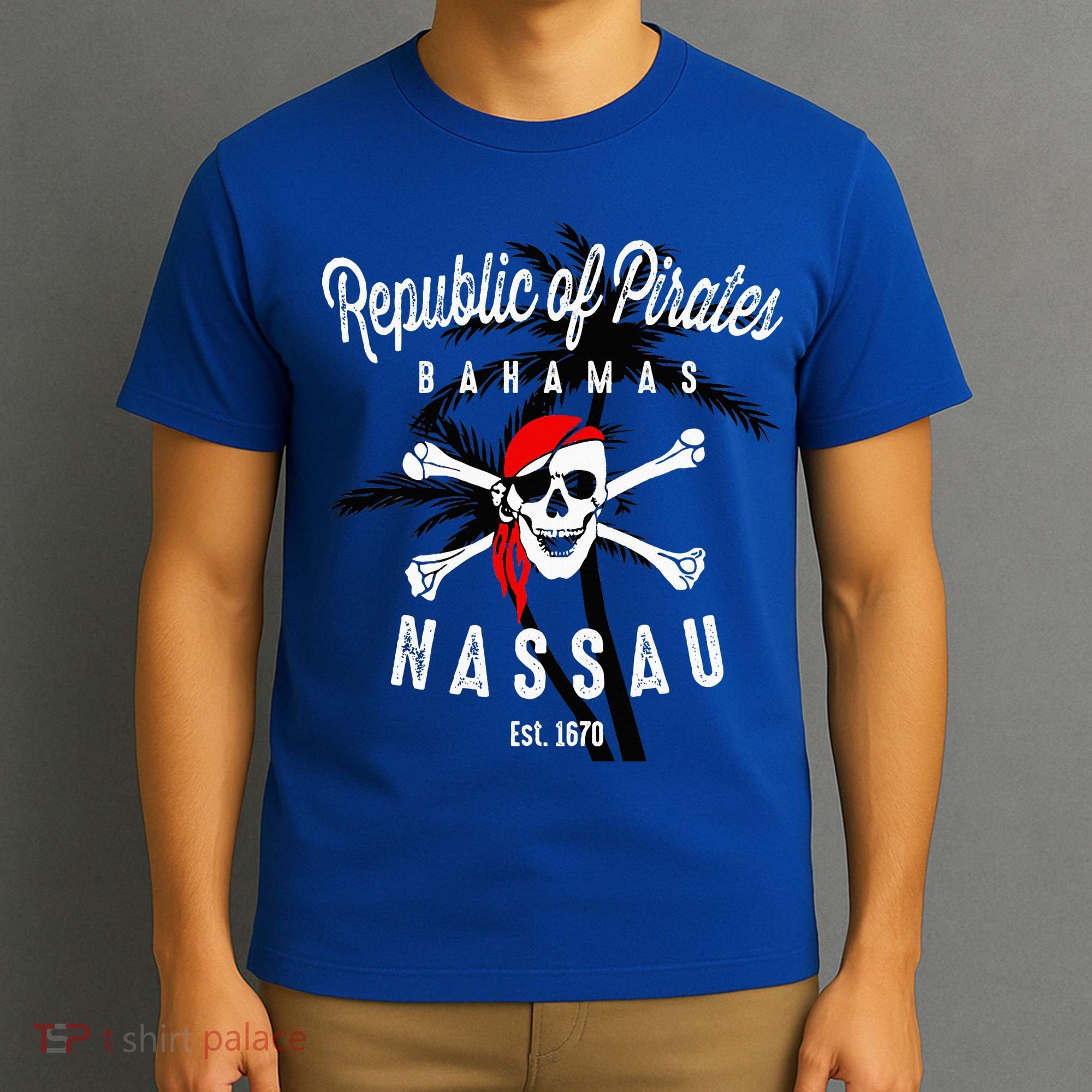 Republic Of Pirates Nassau Bahamas Vintage Summer T-Shirt