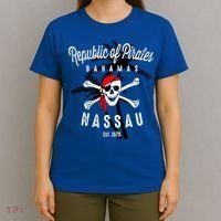 Republic Of Pirates Nassau Bahamas Vintage Summer T-Shirt thumb 4
