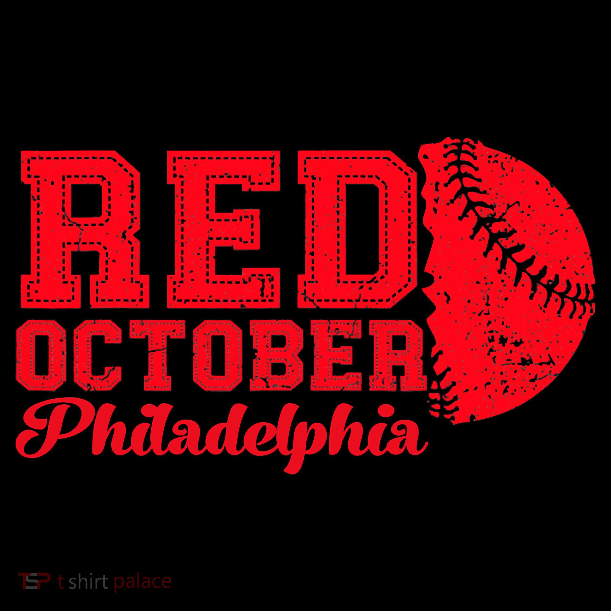 Red October Philadelphia Skyline Retro Philly Cityscap Hoodie