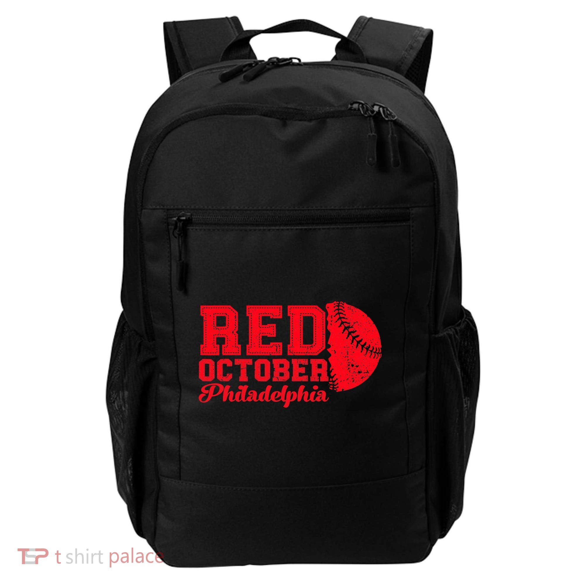 Red October Philadelphia Skyline Retro Philly Cityscap Backpack