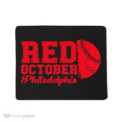 Red October Philadelphia Skyline Retro Philly Cityscap Mousepad